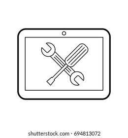 tablet device with tools