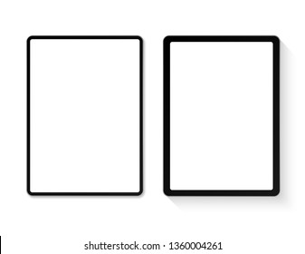 Tablet, device. Vector illustration frame with shadow