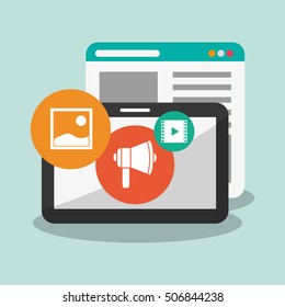 Tablet and digital marketing design