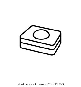 tablet dishwasher icon, vector illustration.