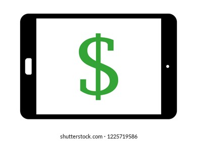 tablet - dollar bill