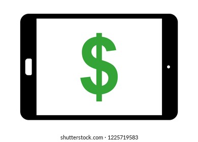 tablet - dollar sign