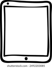 Tablet Doodle Hand-drawn Vector Icon