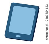 Tablet doodle vector illustration. Tablet icon isometric, tablet clipart