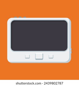 Tablet for drawing vector cartoon illustration isolated on background.