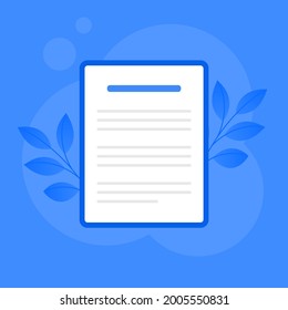 Tablet or e-book with text. Book reader. Vector isolated illustration. 