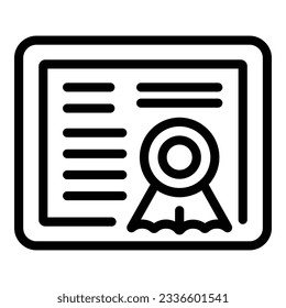 Tablet education icon outline vector. Children school. Teacher class