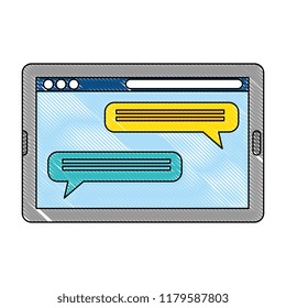 tablet electronic with chat app