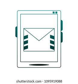 Tablet and email blue lines