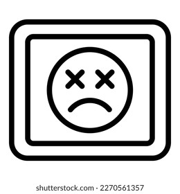 Tablet error icon outline vector. Lost internet. Socket site