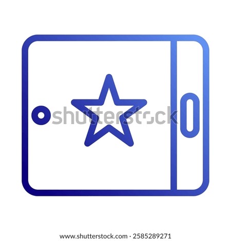 Tablet Featuring a Prominent Star Symbol Design