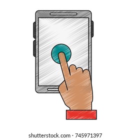 tablet finger tap icon image