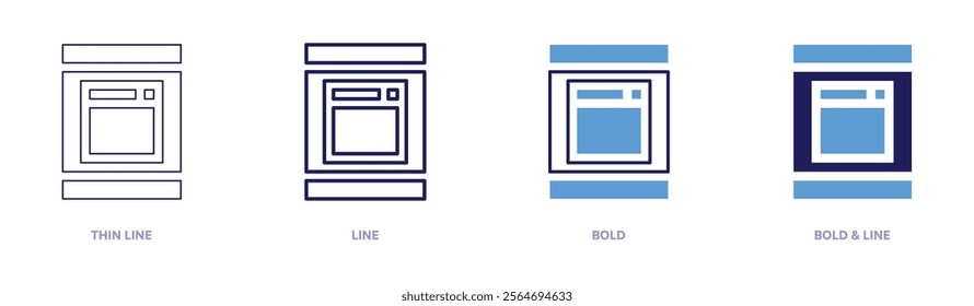 Tablet fixes icon in 4 different styles. Thin Line, Line, Bold, and Bold Line. Duotone style. Editable stroke.