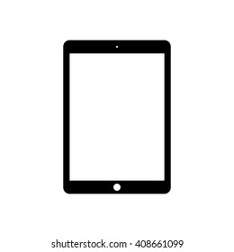 Tablet Flat Icon In Ipad Style. Tablet Computer With Blank Screen. Vector Illustration. EPS10.
