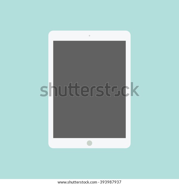 Ipadスタイルのタブレットフラットアイコン 空の画面を持つタブレットコンピュータ ベクターイラスト Eps10 のベクター画像素材 ロイヤリティ フリー