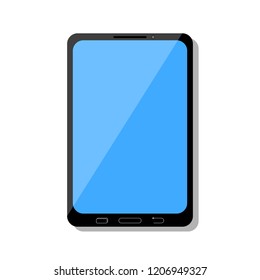 Tablet flat vector icon isolated on white background.