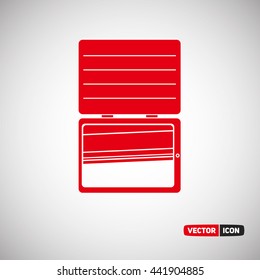 Tablet with Flip Cover and Case.Vector Icon Eps.10