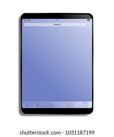 ``Tablet with free space for your text. Isolated EPS10 vector illustration for design and production