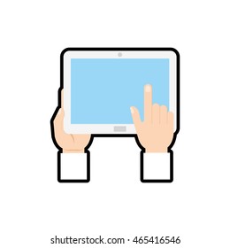 tablet gadget display technology icon. Isolated and flat illustration. Vector graphic