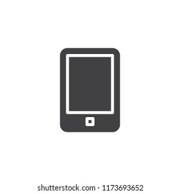 Tablet Gadget vector icon. filled flat sign for mobile concept and web design. Mobile device, smartphone simple solid icon. Symbol, logo illustration. Pixel perfect vector graphics
