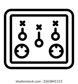 vector de contorno de icono del jugador de Tablet PC. Pc móvil. Dispositivo digital