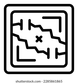 vector de contorno de icono del jugador de Tablet PC. Computadora electrónica. Aplicación en línea