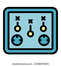 Tablet gamer icon outline vector. Mobile pc. Digital device color flat