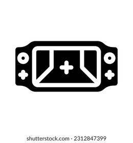 tablet gaming glyph icon vector. tablet gaming sign. isolated symbol illustration