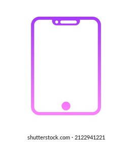 Diseño de iconos de gradiente de glifos de Tablet