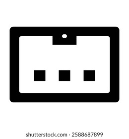 Tablet Glyph Icon Design For Personal And Commercial Use