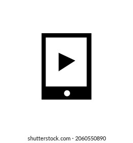 Tablet With Glyph Icon Illustration