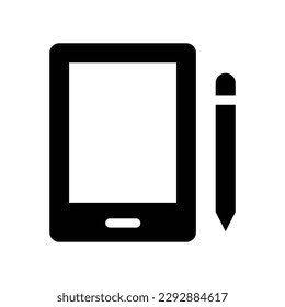 tablet glyph icon illustration vector graphic