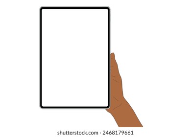 a tablet in a hand