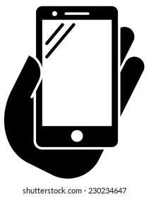 Icono de Tablet en la mano