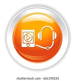 tablet and headphones icon