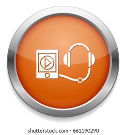 tablet and headphones icon