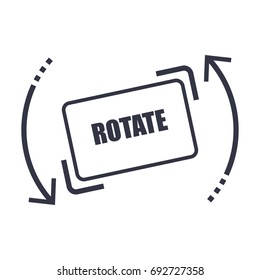 Tablet holder illustration. Editable stroke