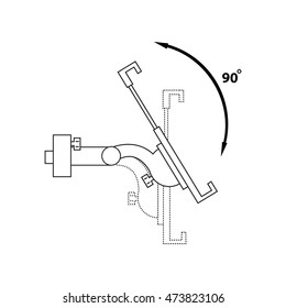 tablet holder illustration - how to use -