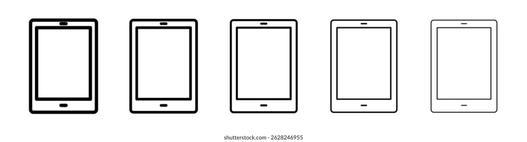 Tablet icon in black. Vector illustration for graphic design