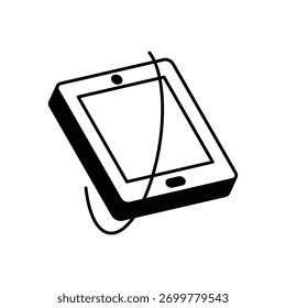 Ícone do Tablet limpo e ilustração vetorial moderna