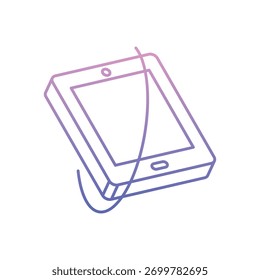 Ícone do Tablet limpo e ilustração vetorial moderna