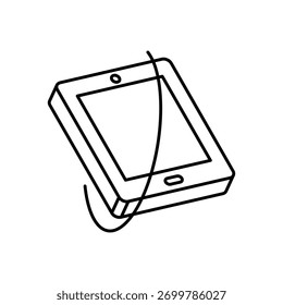 Ícone do Tablet limpo e ilustração vetorial moderna