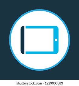 Tablet icon colored symbol. Premium quality isolated palmtop element in trendy style.