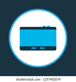 Tablet icon colored symbol. Premium quality isolated palmtop element in trendy style.