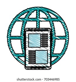 tablet icon colorful and touch vector illustration