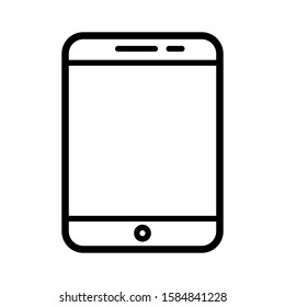 Tablet icon design template, outlined style, editable stroke