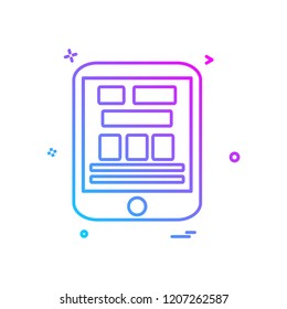 Tablet icon design vector
