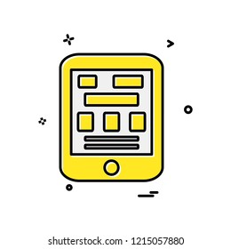Tablet icon design vector