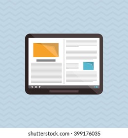 tablet icon design, vector illustration