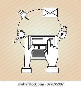 Tablet icon design, vector illustration